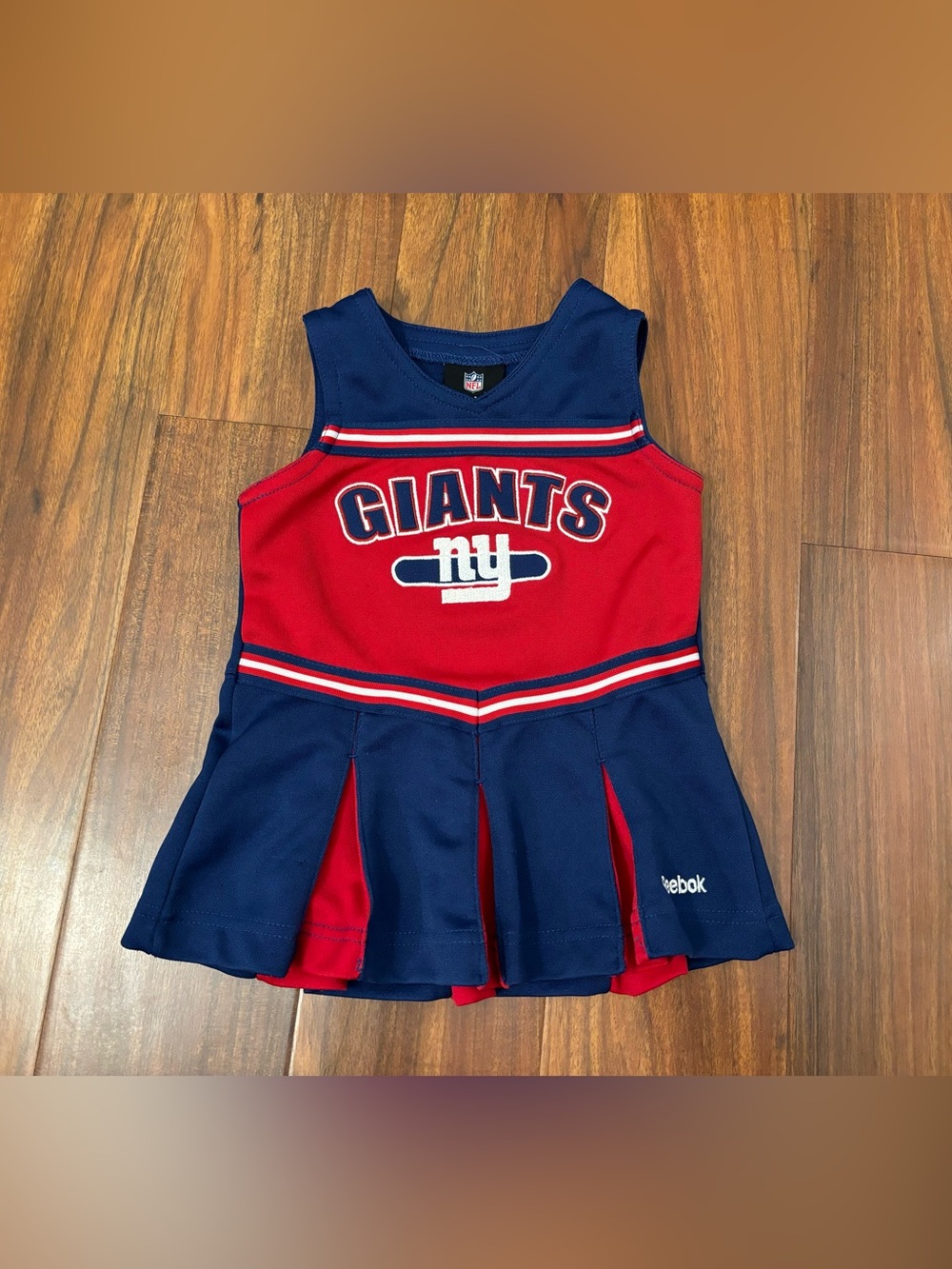 New York Giants NFL Blue Embroidered Cheerleader Sleeveless Dress